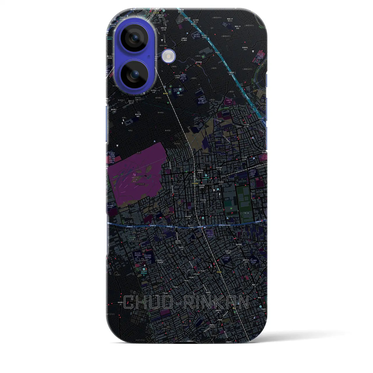 【中央林間(神奈川県)】地図柄iPhoneケース(バックカバータイプ)