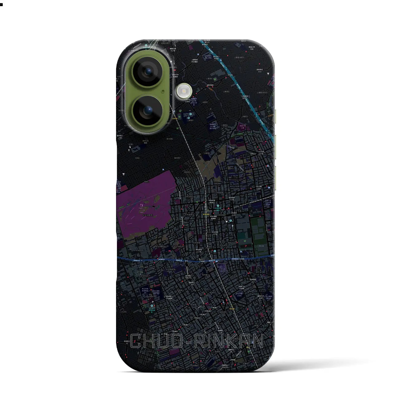 【中央林間(神奈川県)】地図柄iPhoneケース(バックカバータイプ)