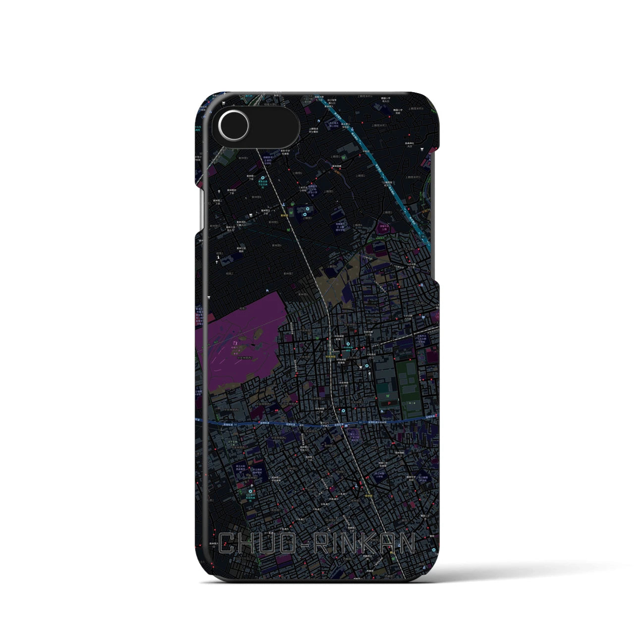 【中央林間(神奈川県)】地図柄iPhoneケース(バックカバータイプ)