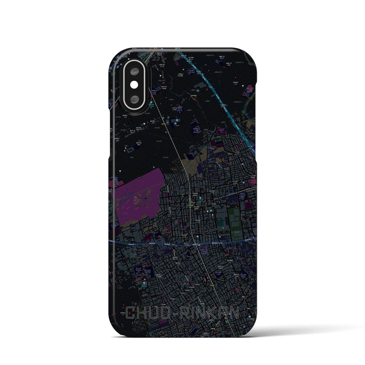 【中央林間(神奈川県)】地図柄iPhoneケース(バックカバータイプ)