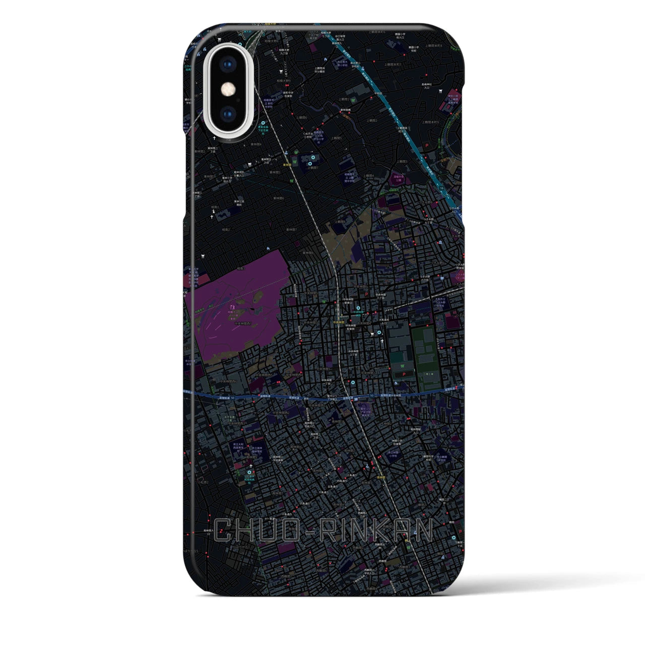 【中央林間(神奈川県)】地図柄iPhoneケース(バックカバータイプ)