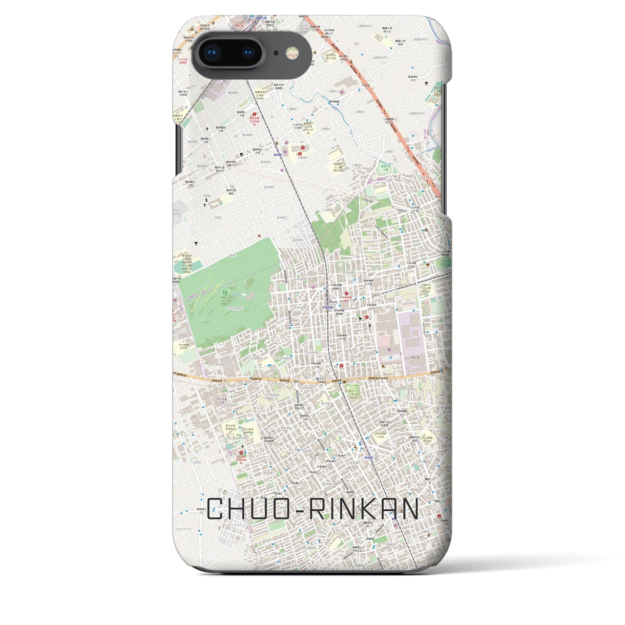 【中央林間(神奈川県)】地図柄iPhoneケース(バックカバータイプ)