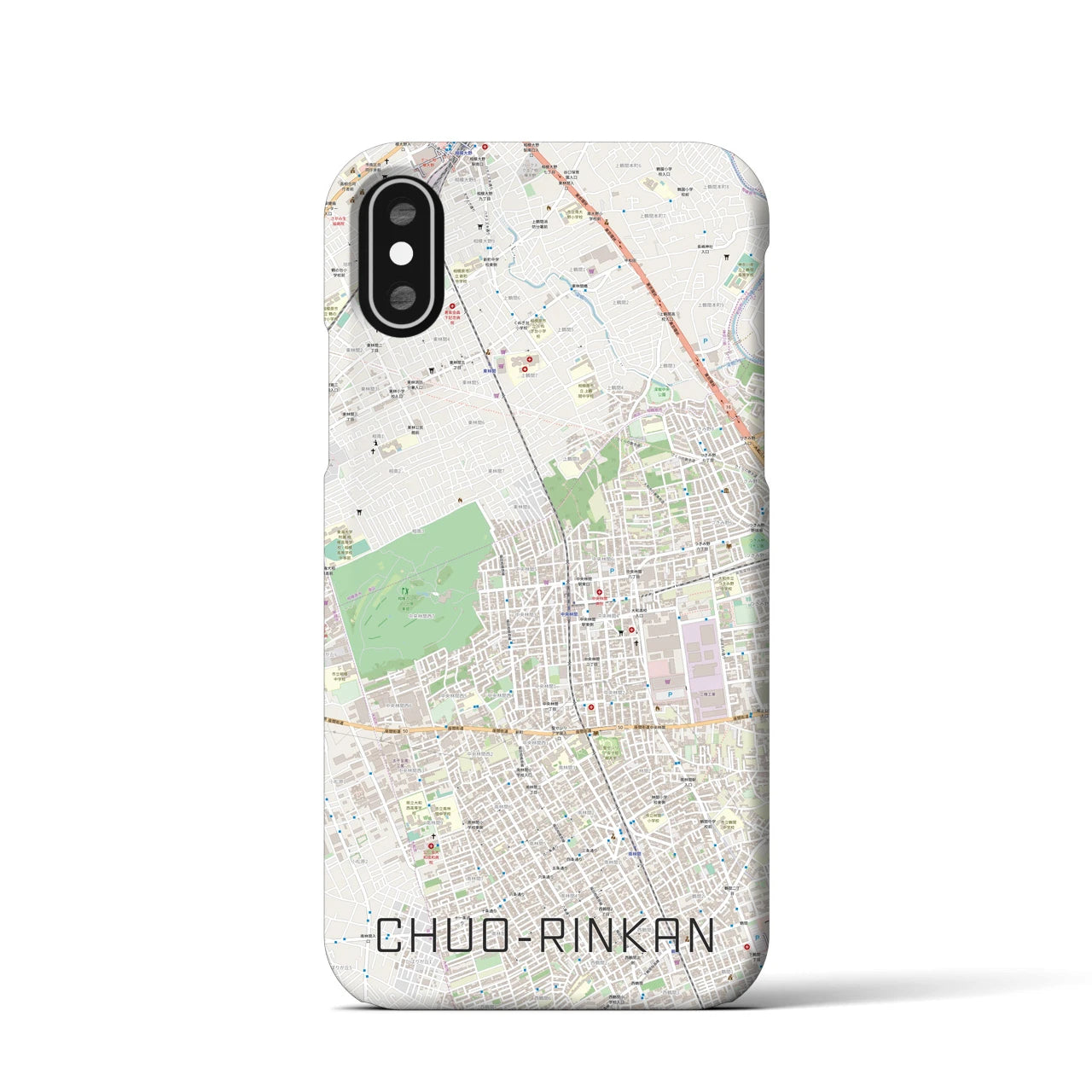【中央林間(神奈川県)】地図柄iPhoneケース(バックカバータイプ)
