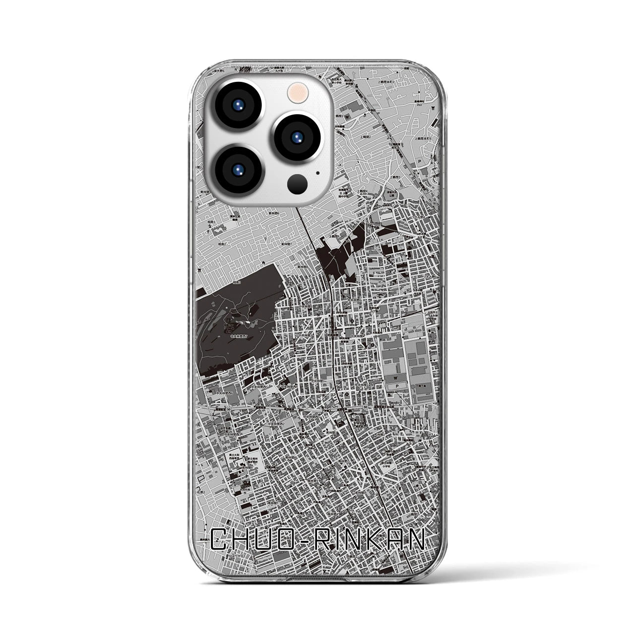 【中央林間(神奈川県)】地図柄iPhoneケース(クリアタイプ)