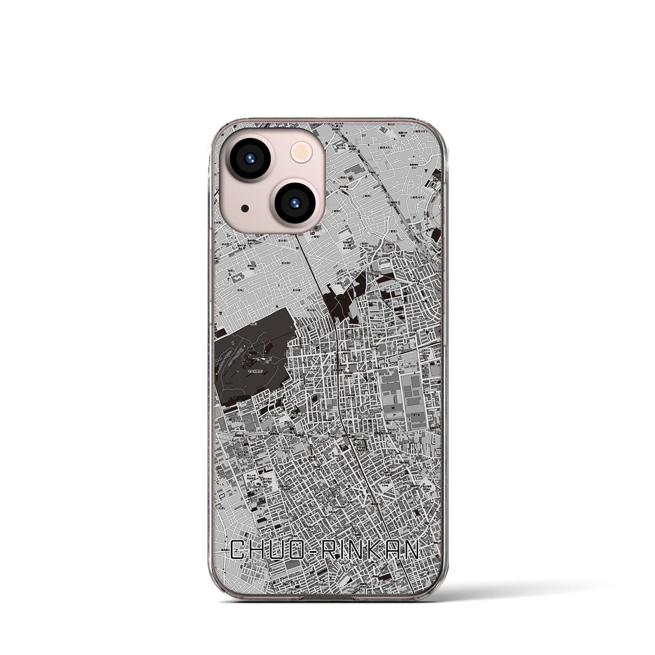 【中央林間(神奈川県)】地図柄iPhoneケース(クリアタイプ)