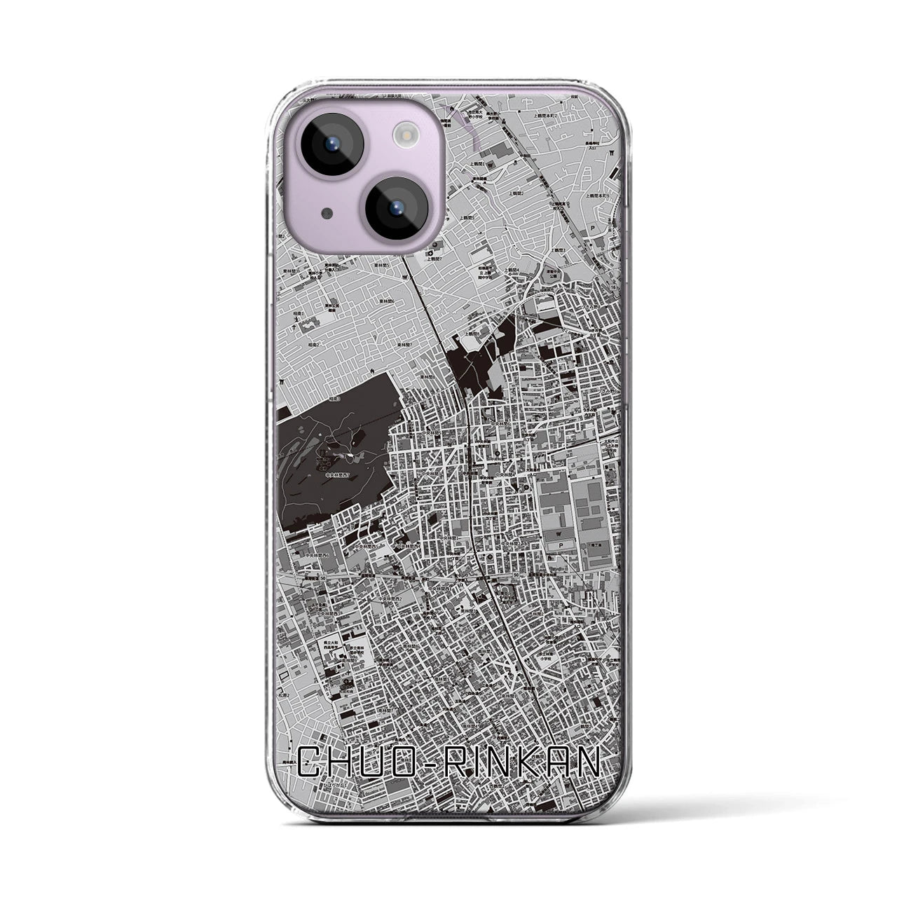 【中央林間(神奈川県)】地図柄iPhoneケース(クリアタイプ)