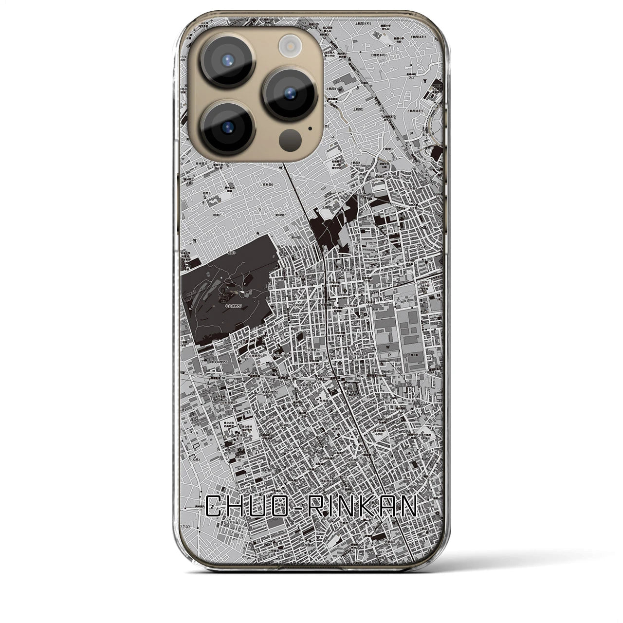 【中央林間(神奈川県)】地図柄iPhoneケース(クリアタイプ)