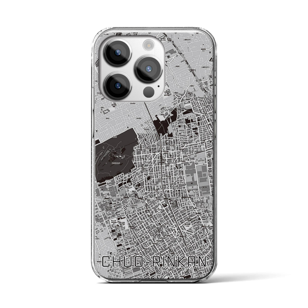 【中央林間(神奈川県)】地図柄iPhoneケース(クリアタイプ)