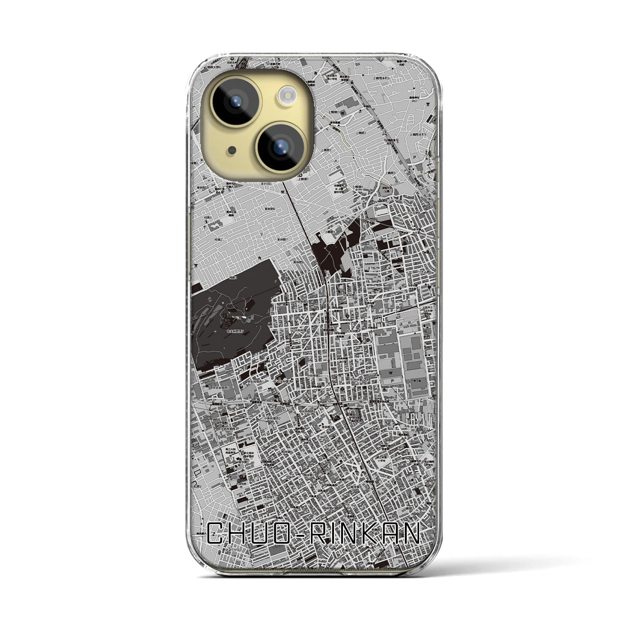 【中央林間(神奈川県)】地図柄iPhoneケース(クリアタイプ)