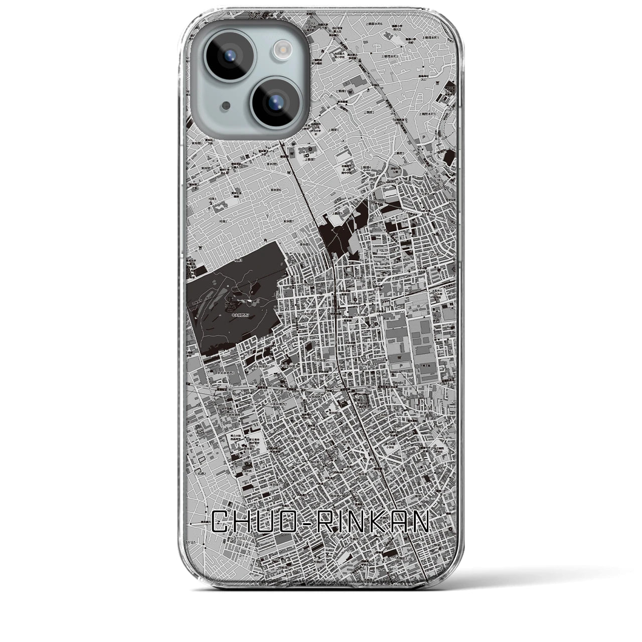 【中央林間(神奈川県)】地図柄iPhoneケース(クリアタイプ)