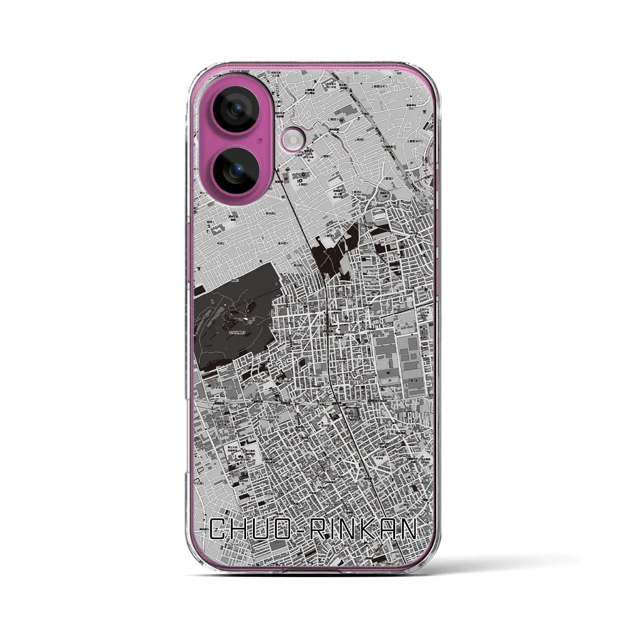 【中央林間(神奈川県)】地図柄iPhoneケース(クリアタイプ)