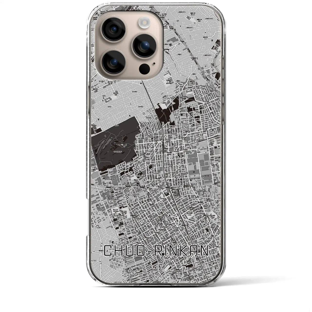 【中央林間(神奈川県)】地図柄iPhoneケース(クリアタイプ)