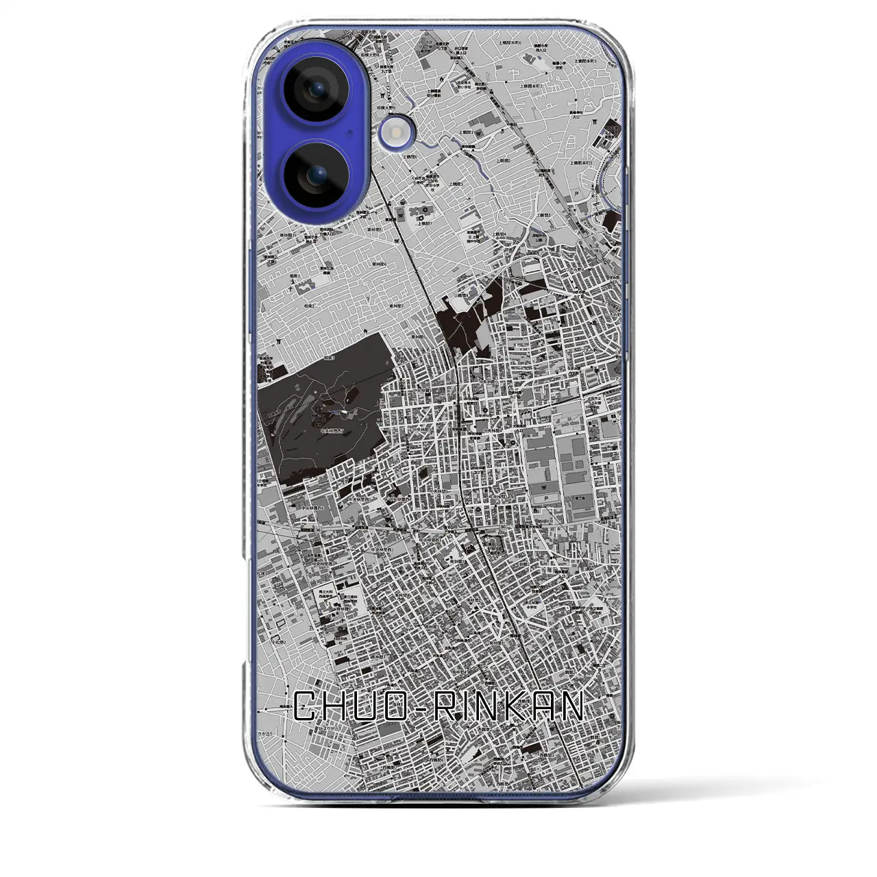 【中央林間(神奈川県)】地図柄iPhoneケース(クリアタイプ)