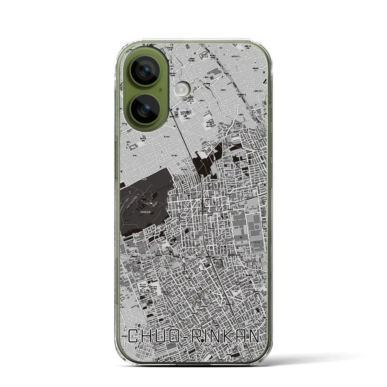 【中央林間(神奈川県)】地図柄iPhoneケース(クリアタイプ)