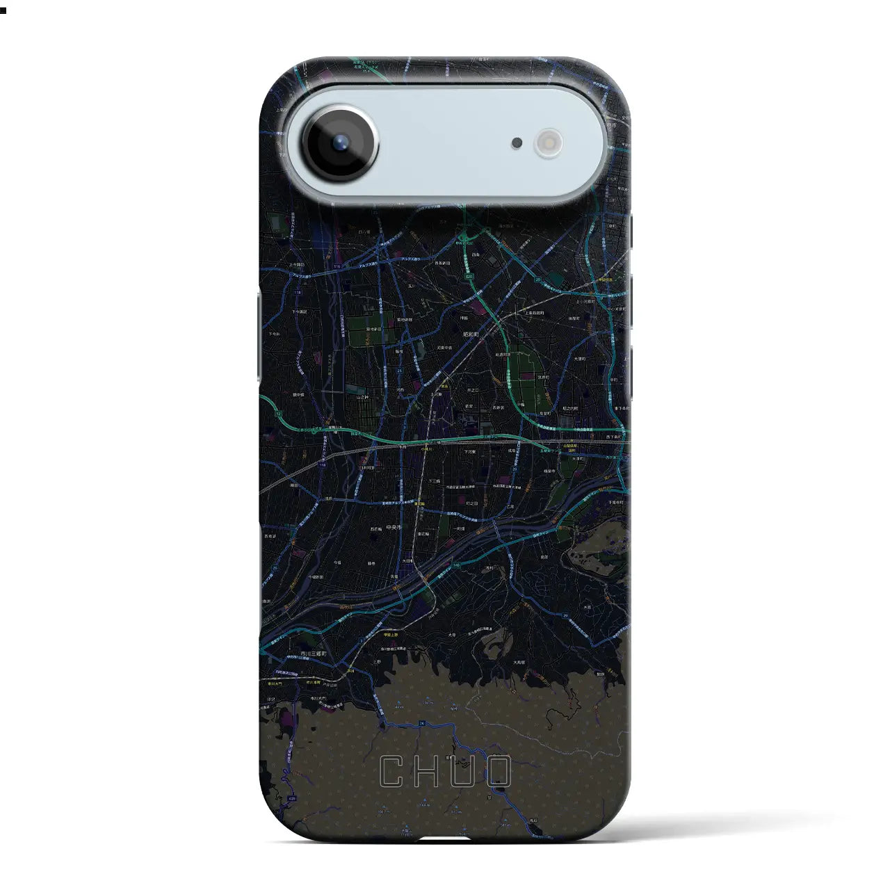 【中央(山梨県)】地図柄iPhoneケース(バックカバータイプ)