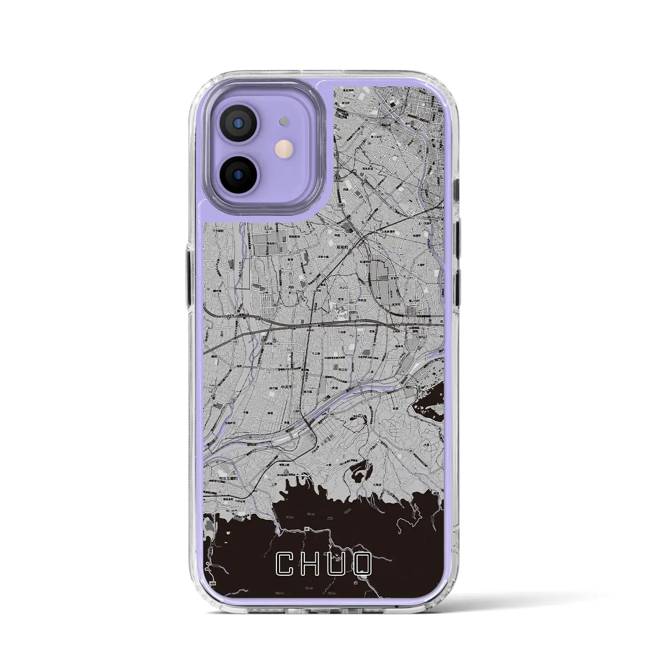 【中央(山梨県)】地図柄iPhoneケース(MagSafeタイプ)