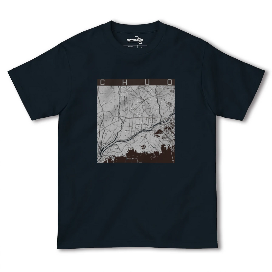 【中央(山梨県)】地図柄ヘビーウェイトTシャツ