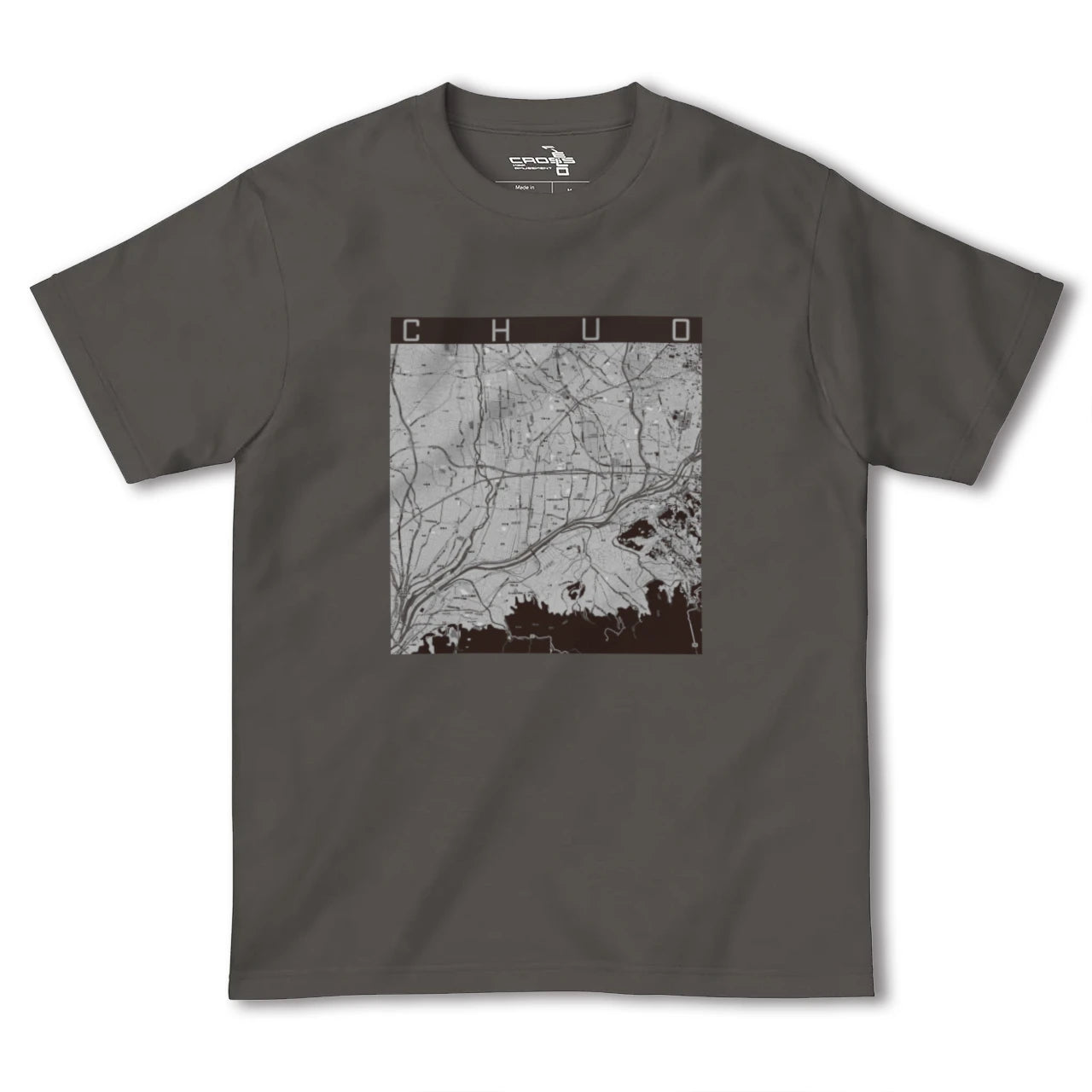 【中央(山梨県)】地図柄ヘビーウェイトTシャツ