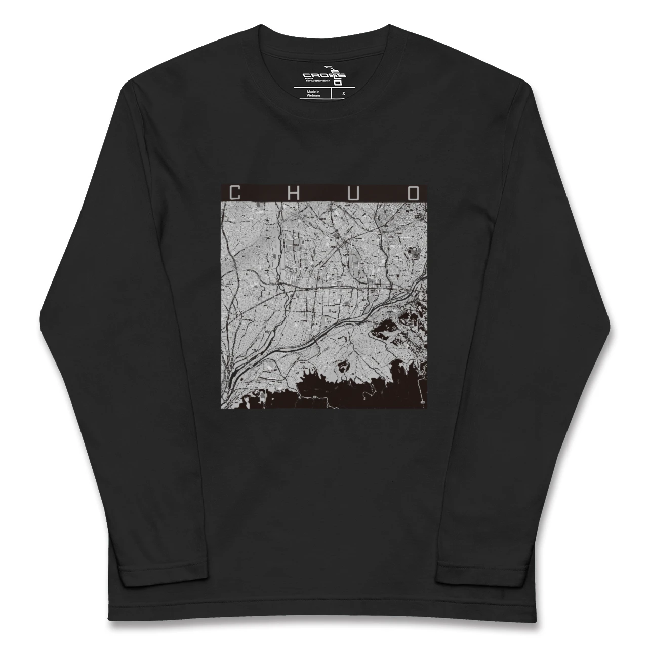 【中央(山梨県)】地図柄ロングスリーブTシャツ