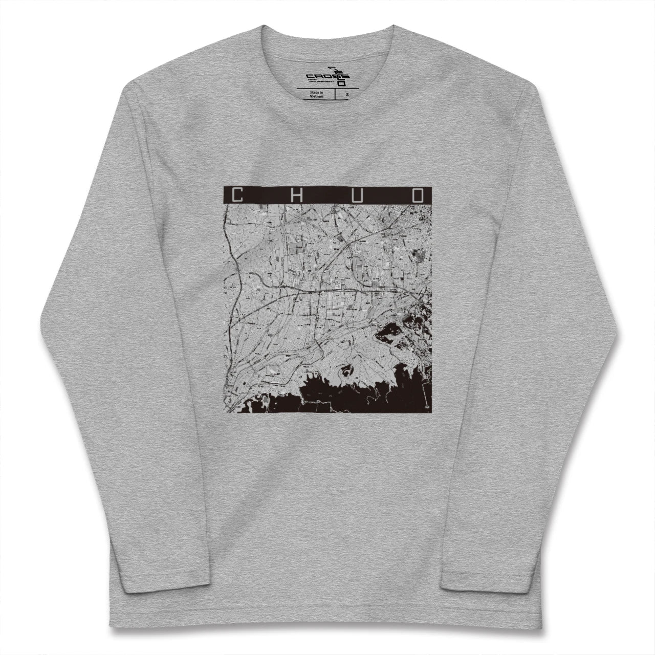 【中央(山梨県)】地図柄ロングスリーブTシャツ