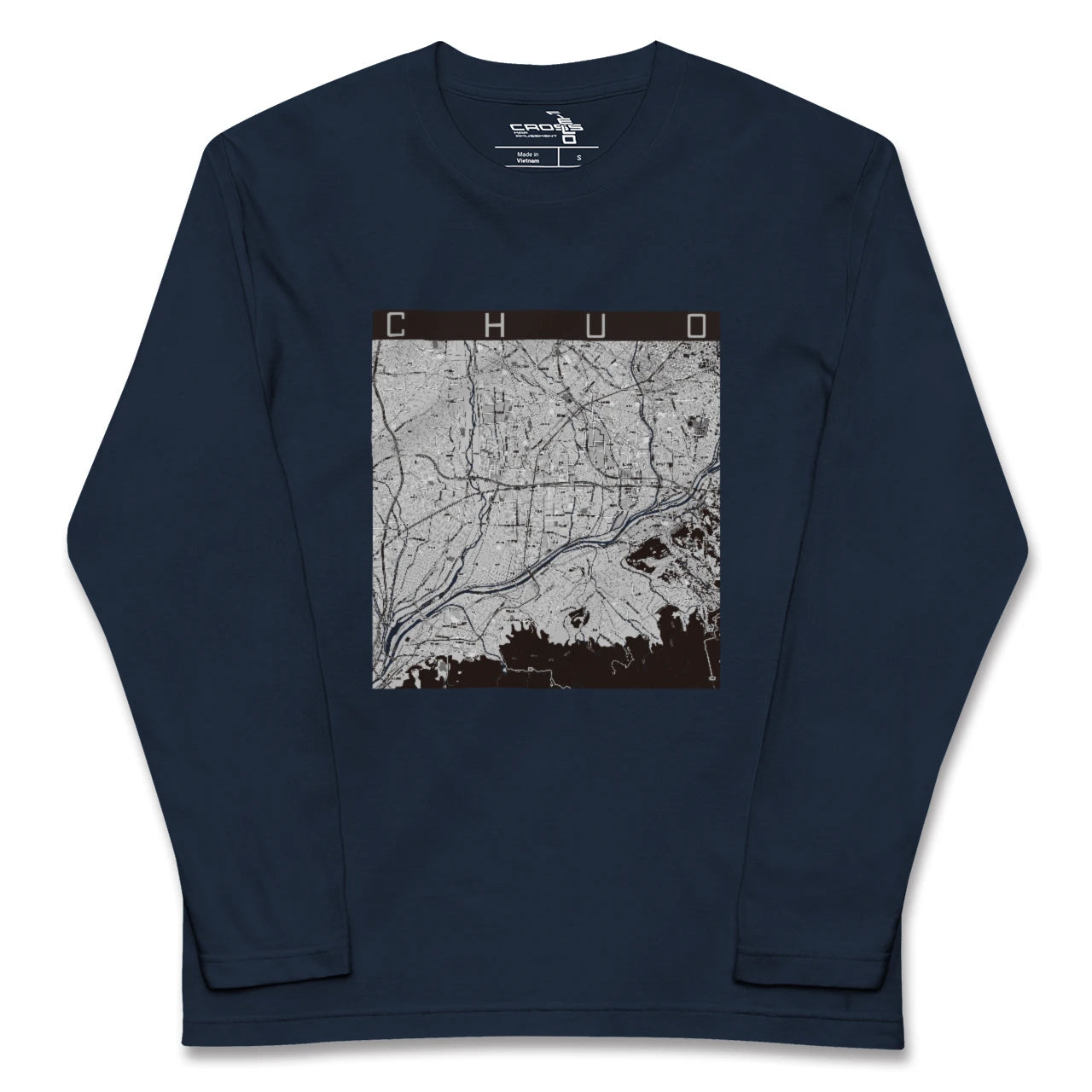 【中央(山梨県)】地図柄ロングスリーブTシャツ