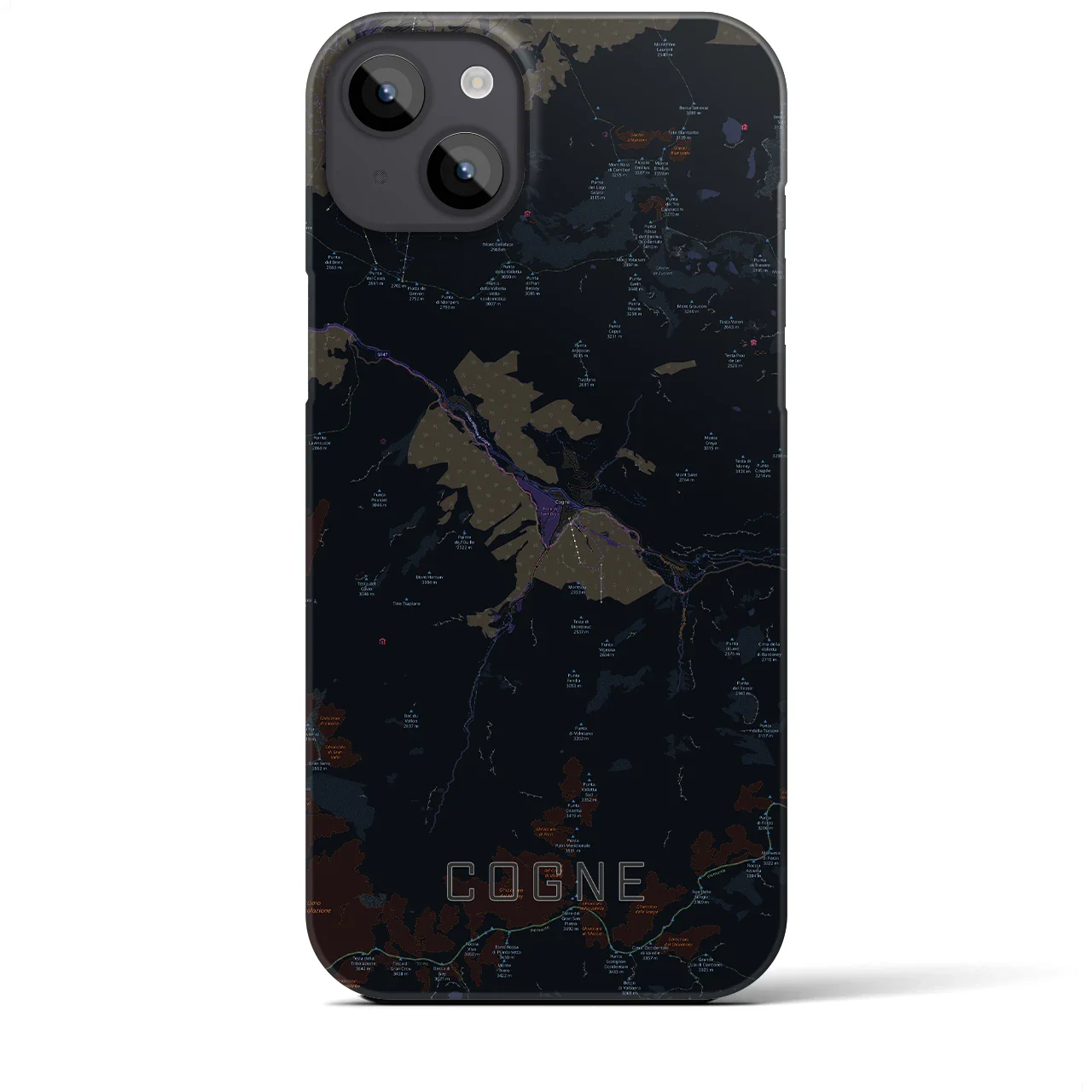 【コーニュ(イタリア)】地図柄iPhoneケース(バックカバータイプ)