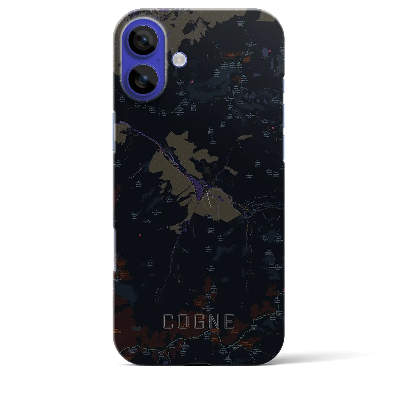 【コーニュ(イタリア)】地図柄iPhoneケース(バックカバータイプ)