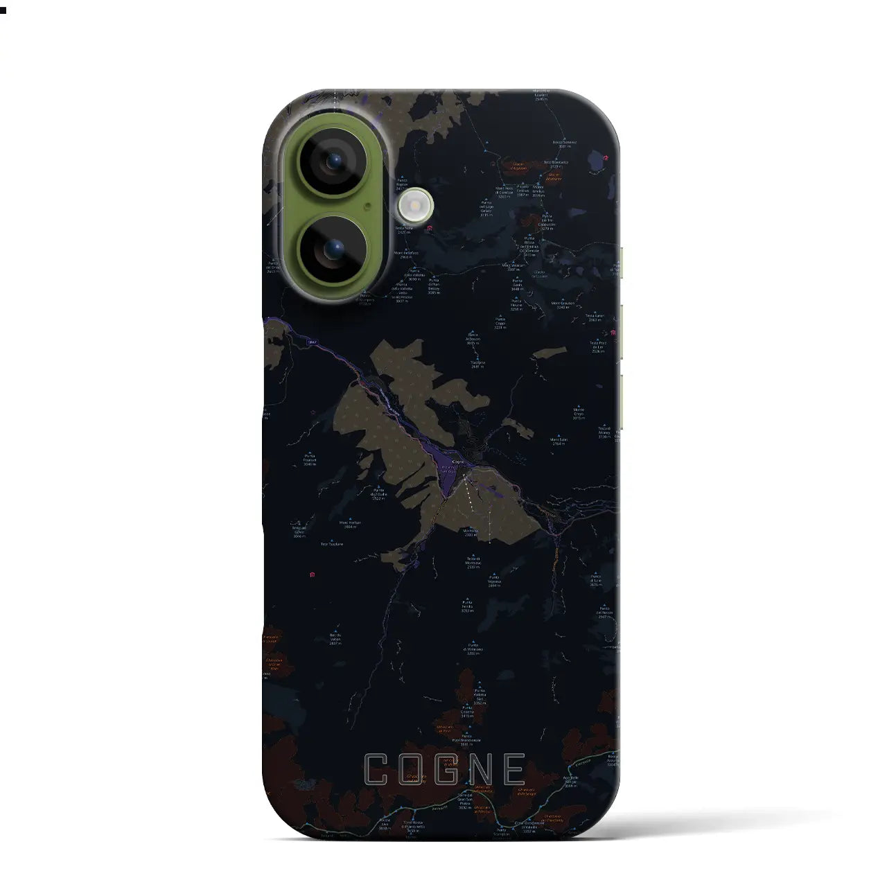 【コーニュ(イタリア)】地図柄iPhoneケース(バックカバータイプ)