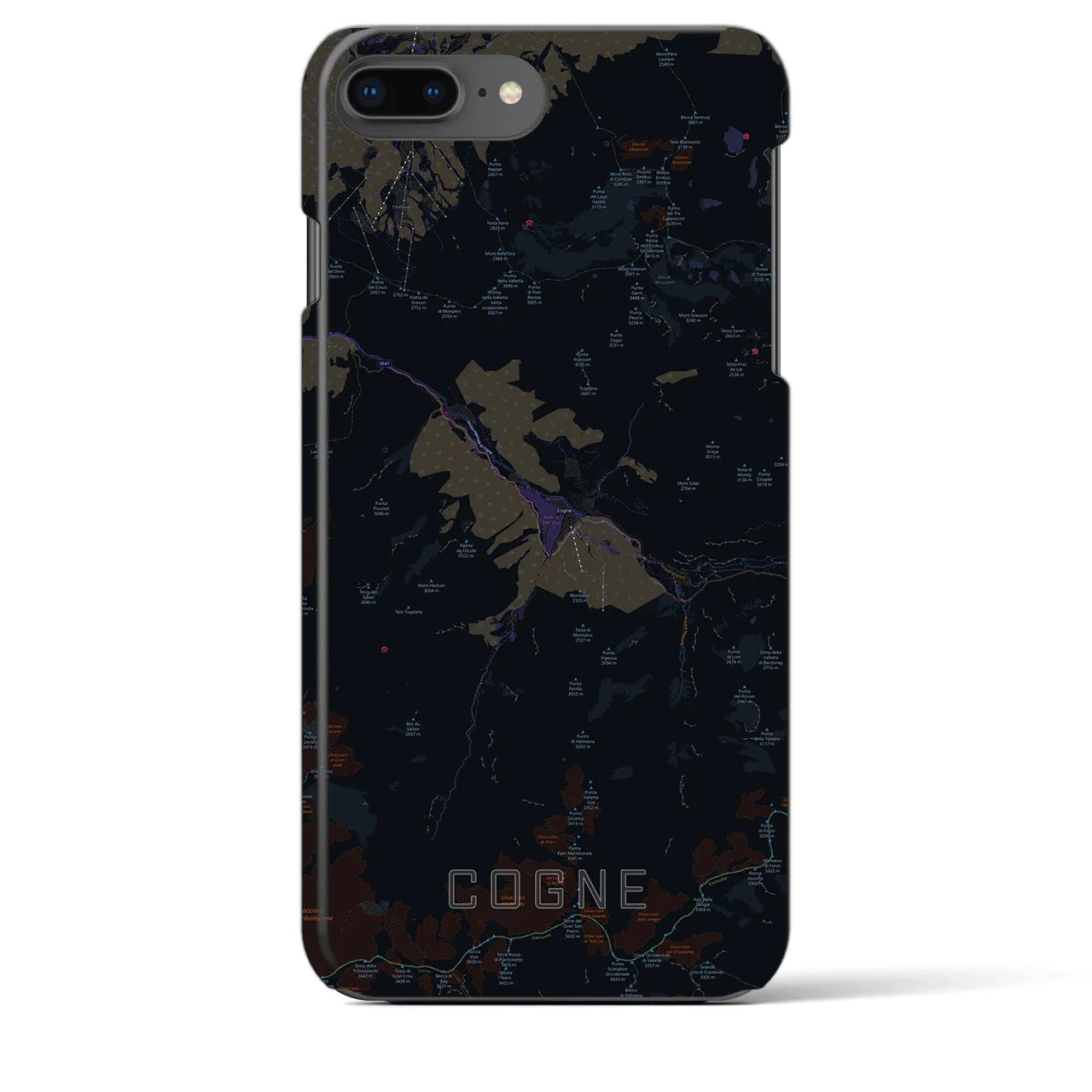 【コーニュ(イタリア)】地図柄iPhoneケース(バックカバータイプ)