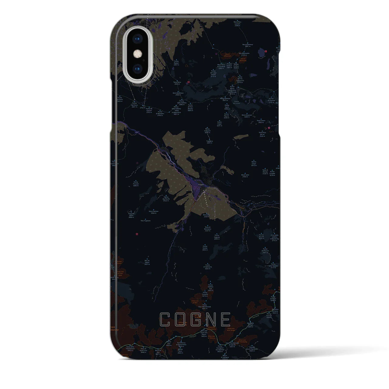 【コーニュ(イタリア)】地図柄iPhoneケース(バックカバータイプ)