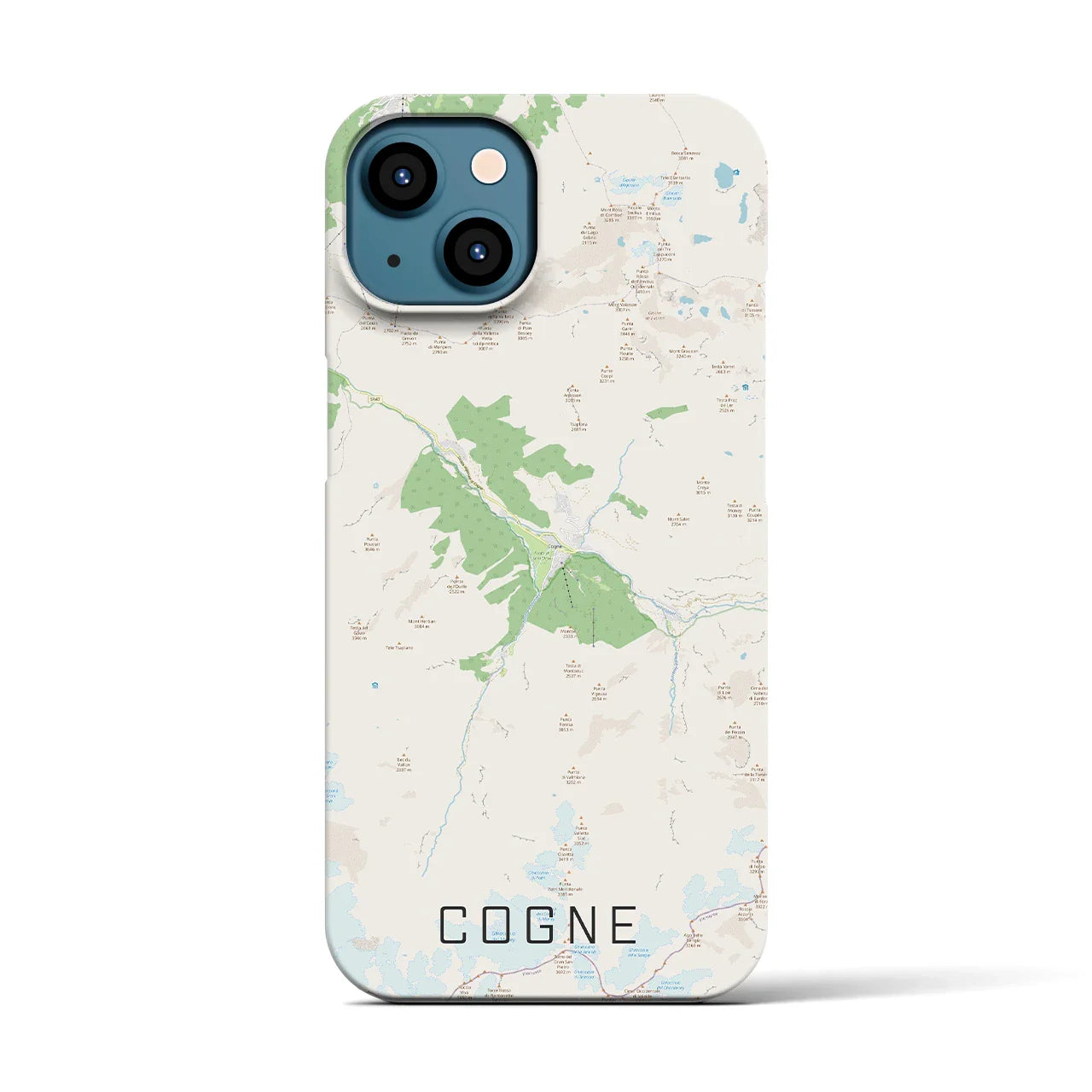 【コーニュ(イタリア)】地図柄iPhoneケース(バックカバータイプ)
