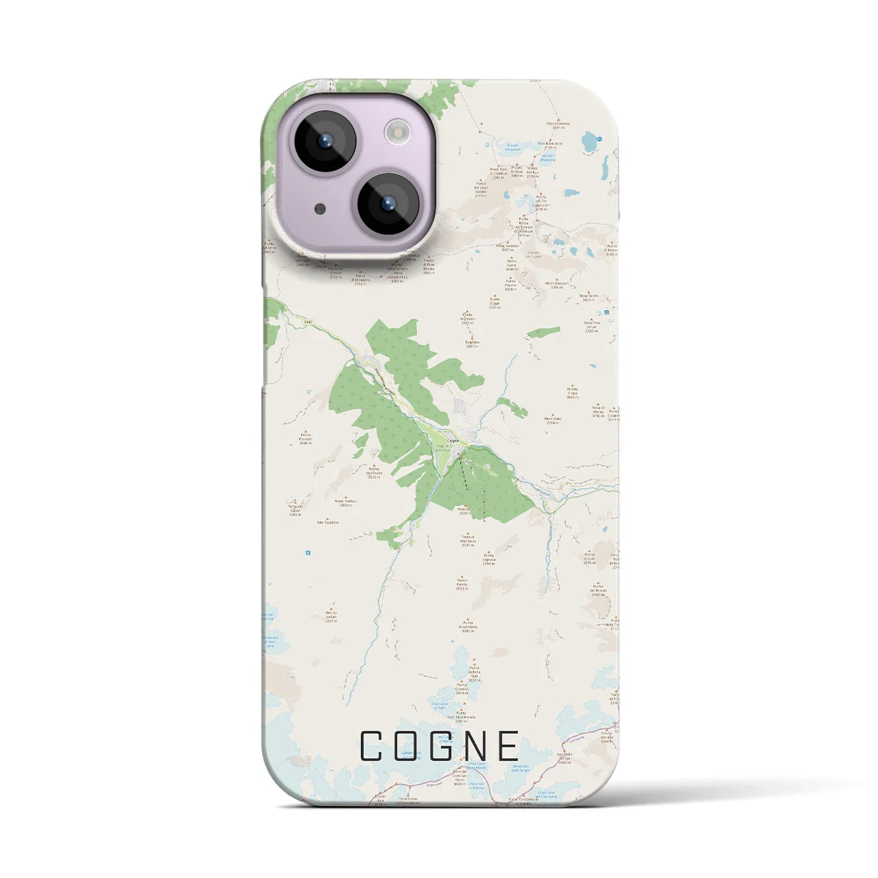 【コーニュ(イタリア)】地図柄iPhoneケース(バックカバータイプ)