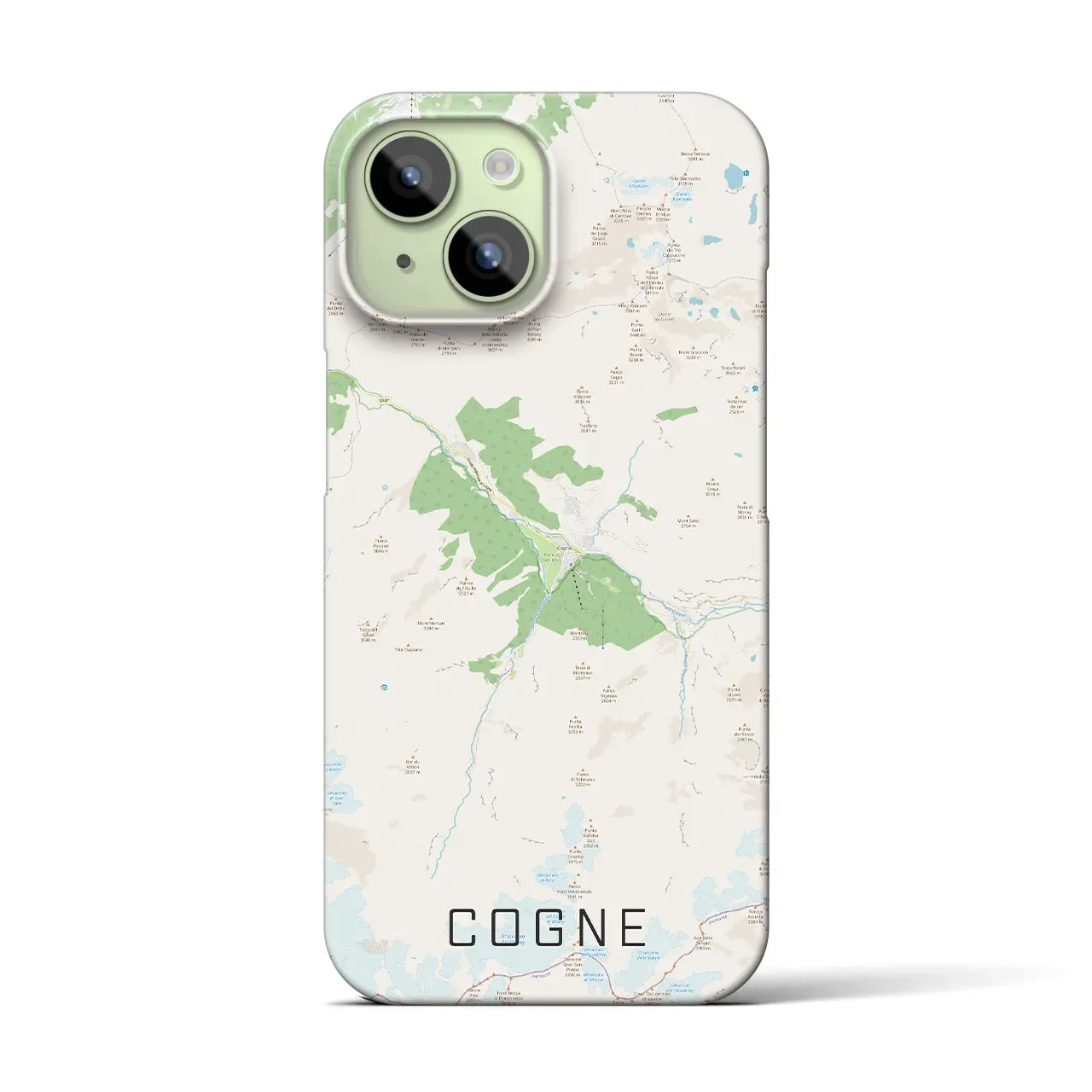 【コーニュ(イタリア)】地図柄iPhoneケース(バックカバータイプ)