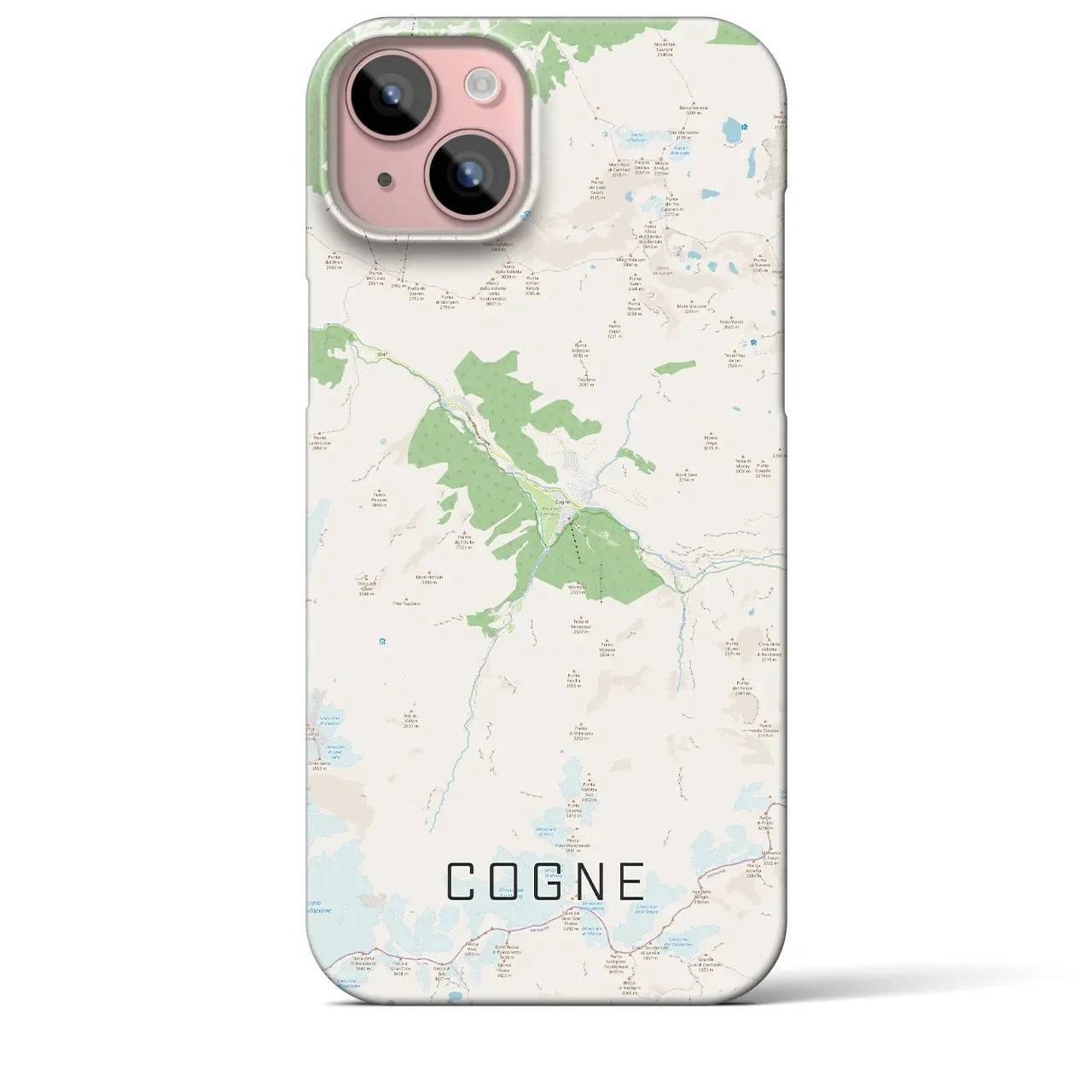【コーニュ(イタリア)】地図柄iPhoneケース(バックカバータイプ)
