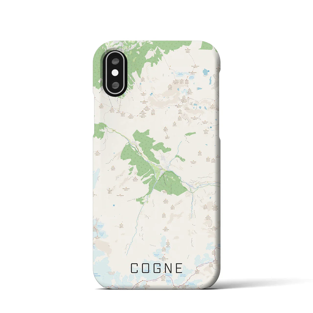【コーニュ(イタリア)】地図柄iPhoneケース(バックカバータイプ)