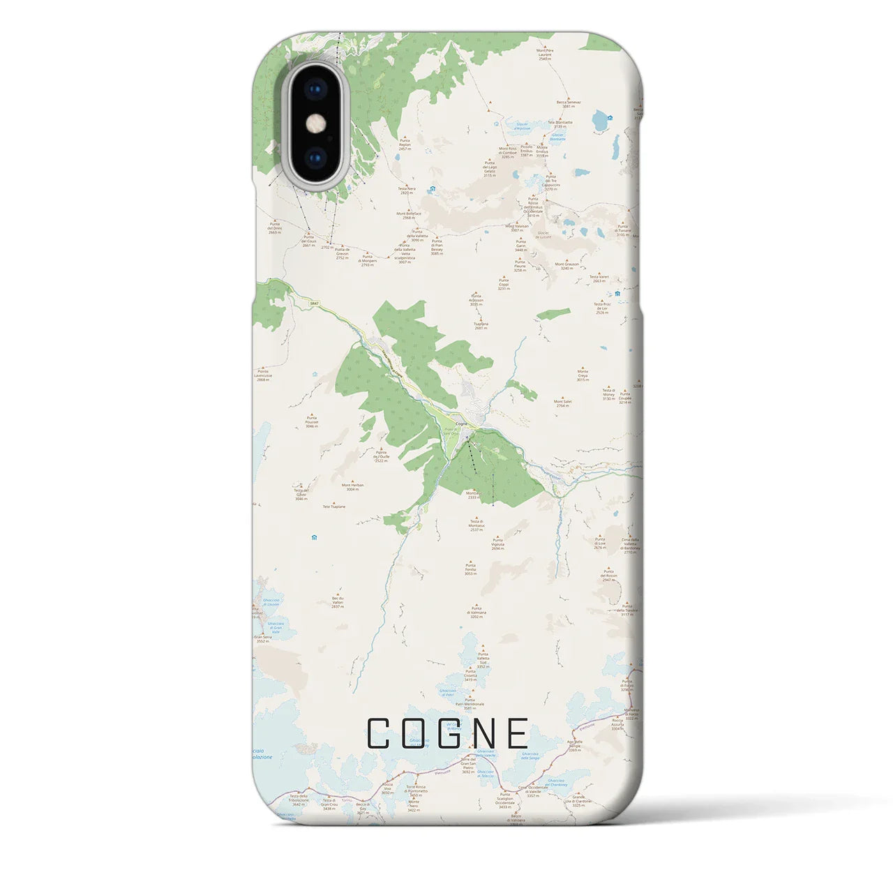 【コーニュ(イタリア)】地図柄iPhoneケース(バックカバータイプ)