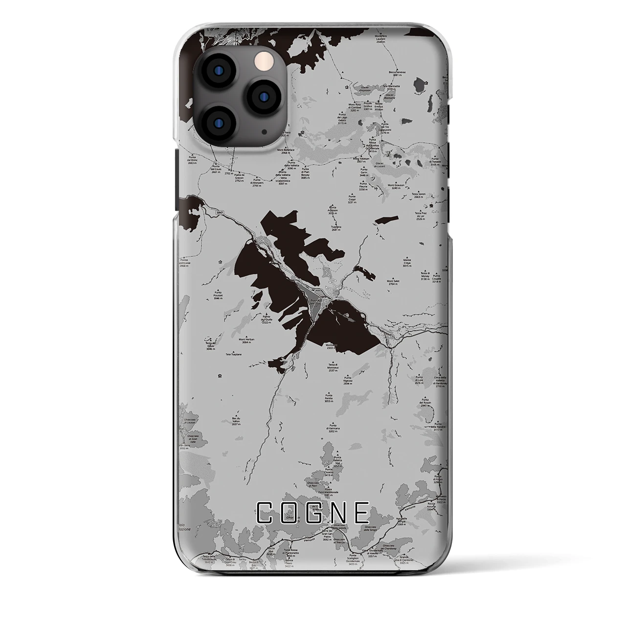 【コーニュ(イタリア)】地図柄iPhoneケース(クリアタイプ)