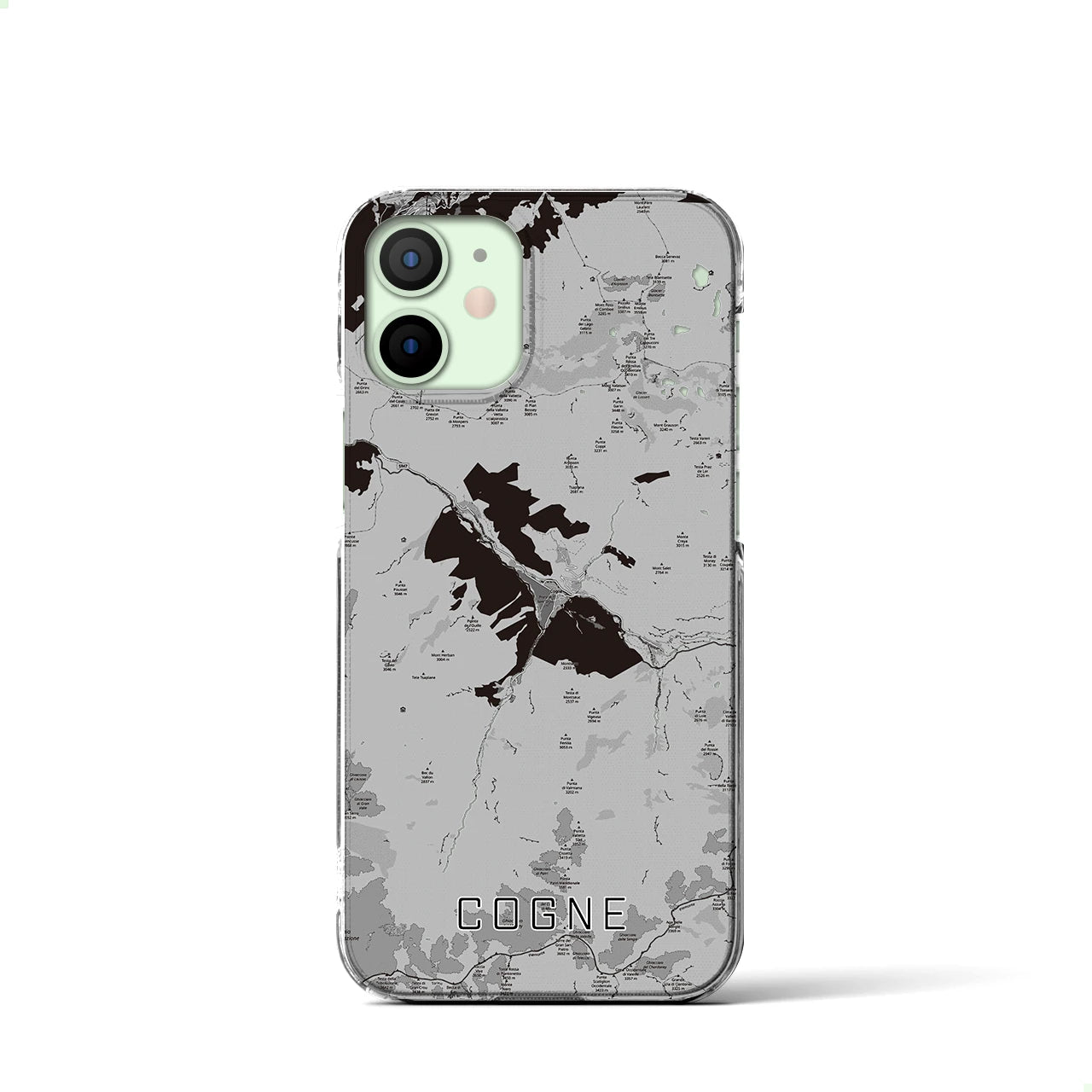 【コーニュ(イタリア)】地図柄iPhoneケース(クリアタイプ)