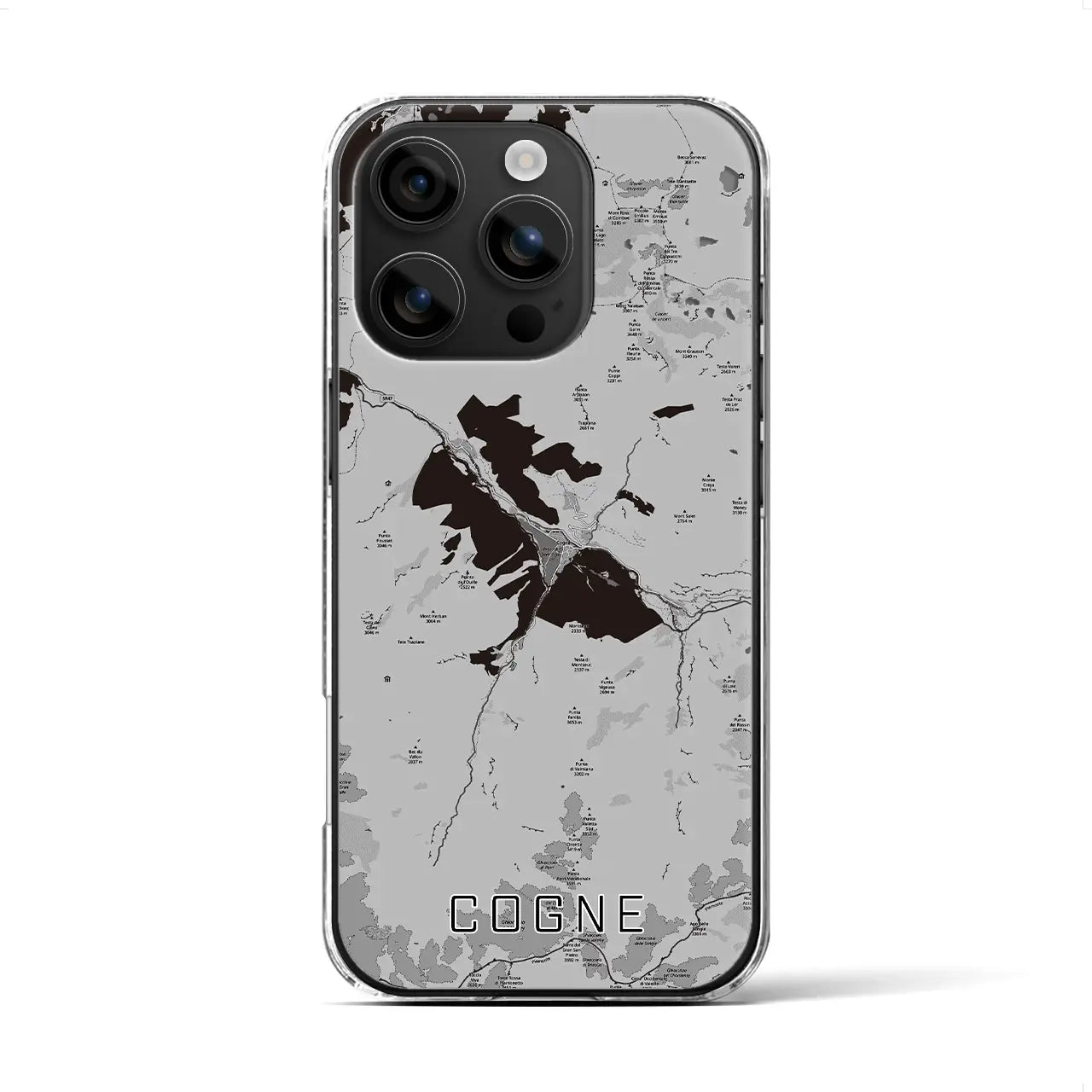 【コーニュ(イタリア)】地図柄iPhoneケース(クリアタイプ)