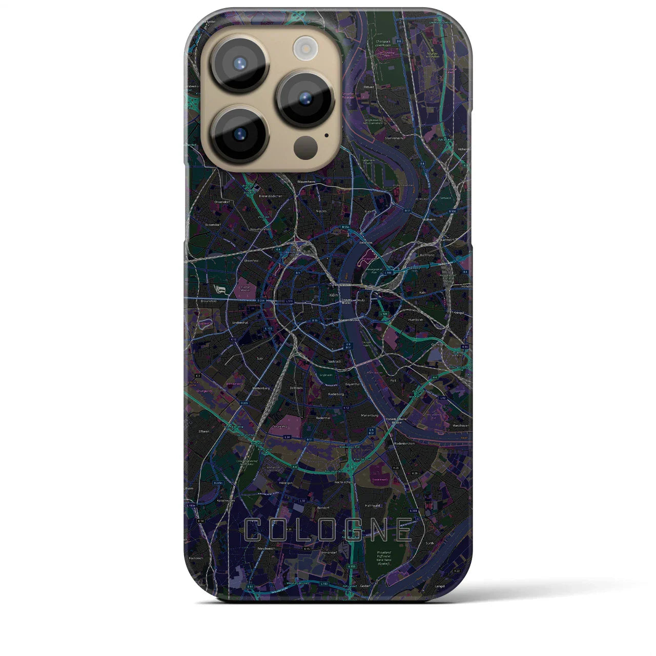 【ケルン(ドイツ)】地図柄iPhoneケース(バックカバータイプ)