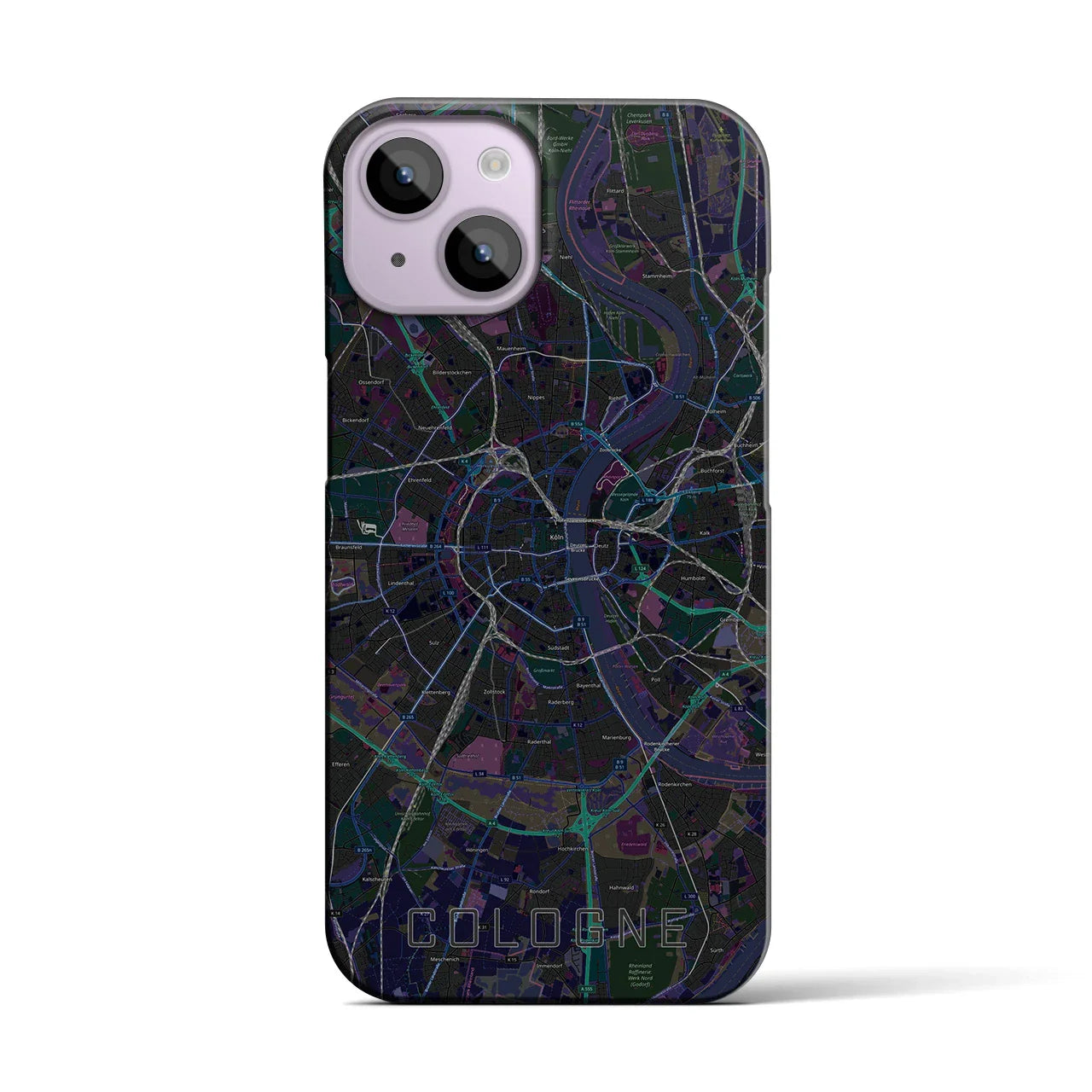 【ケルン(ドイツ)】地図柄iPhoneケース(バックカバータイプ)