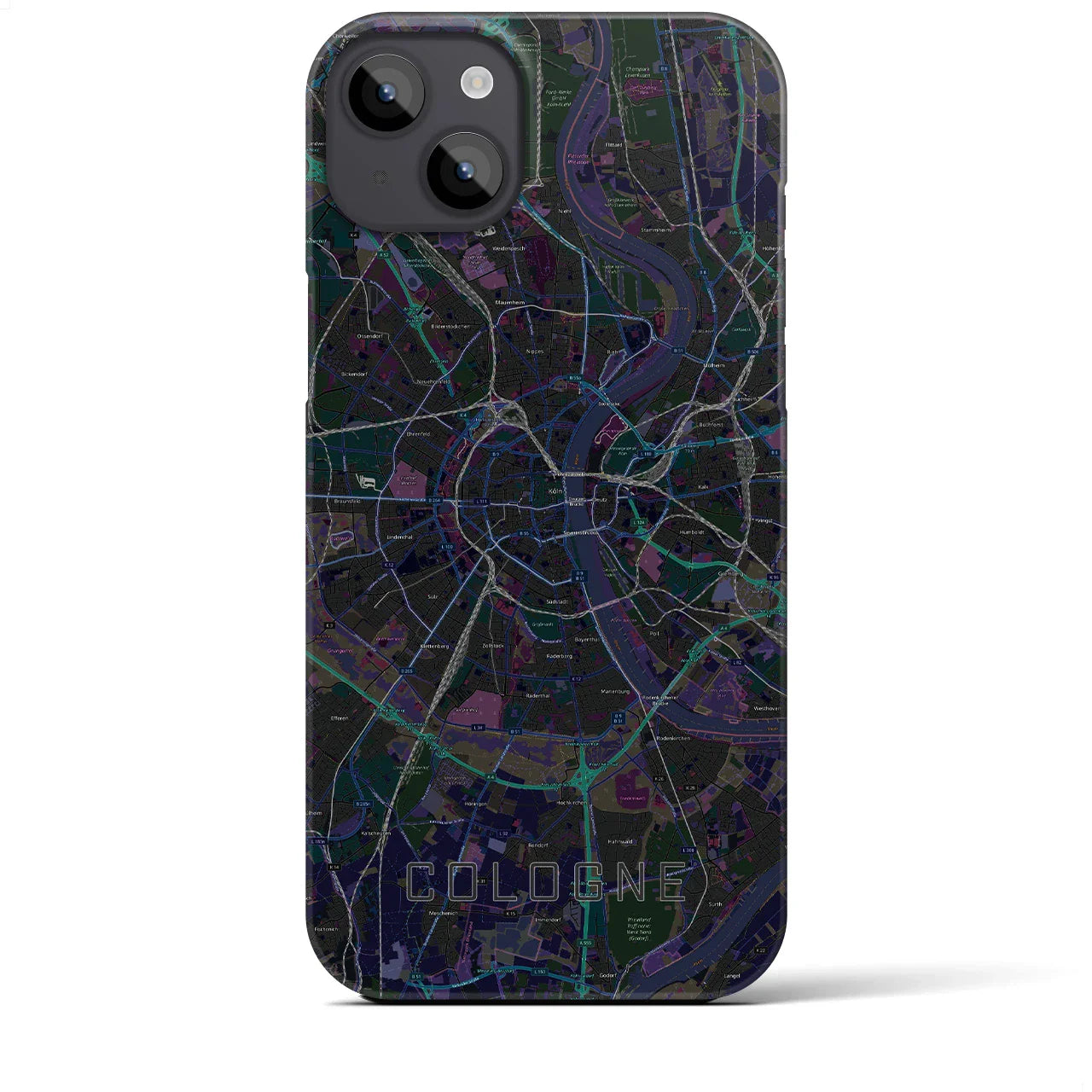 【ケルン(ドイツ)】地図柄iPhoneケース(バックカバータイプ)