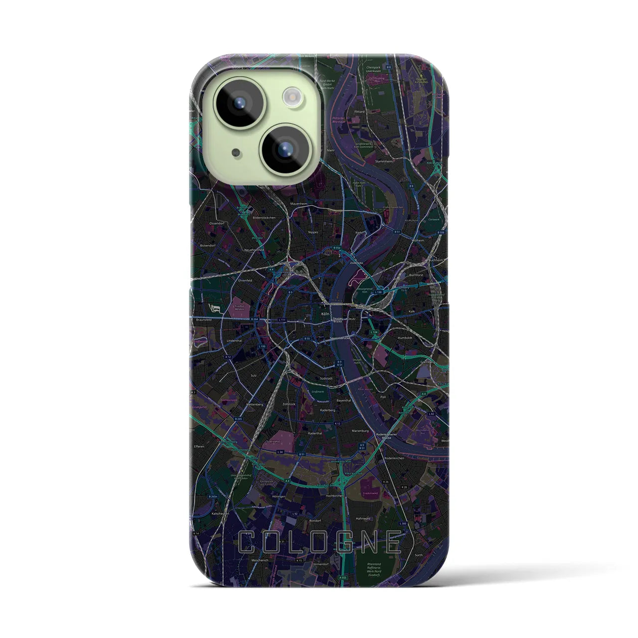 【ケルン(ドイツ)】地図柄iPhoneケース(バックカバータイプ)