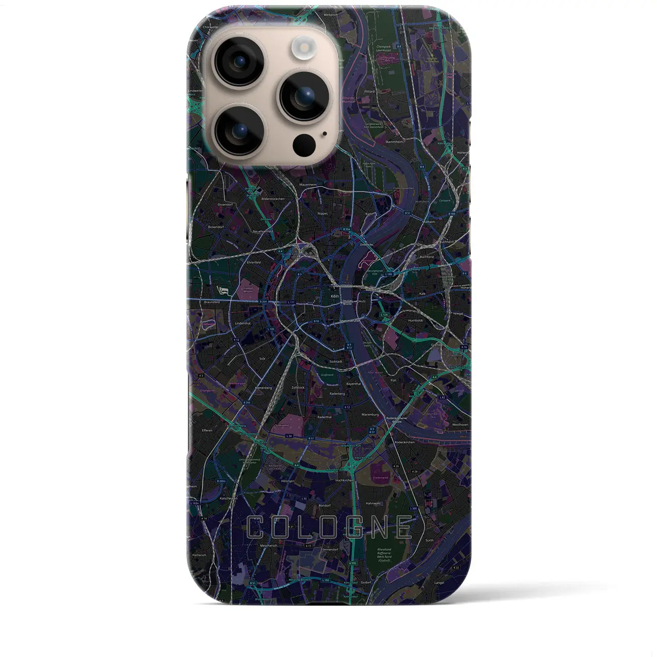 【ケルン(ドイツ)】地図柄iPhoneケース(バックカバータイプ)