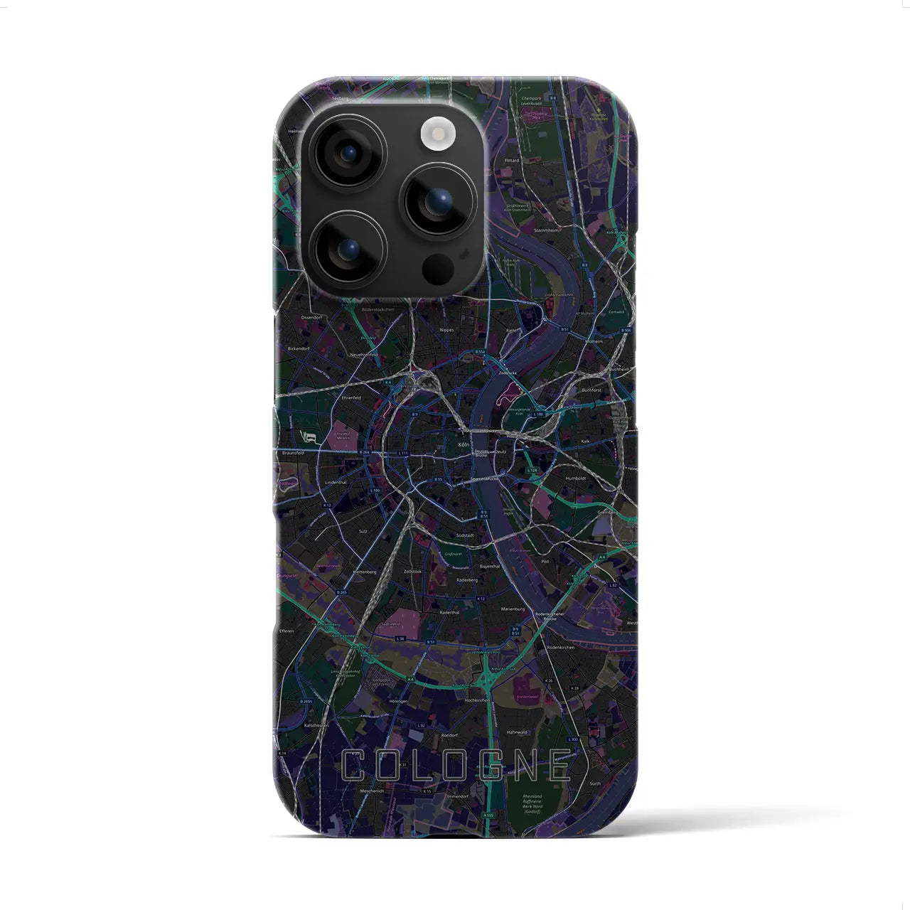 【ケルン(ドイツ)】地図柄iPhoneケース(バックカバータイプ)