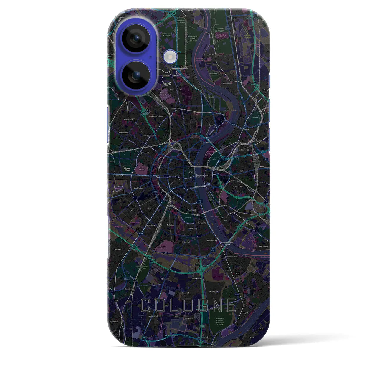 【ケルン(ドイツ)】地図柄iPhoneケース(バックカバータイプ)
