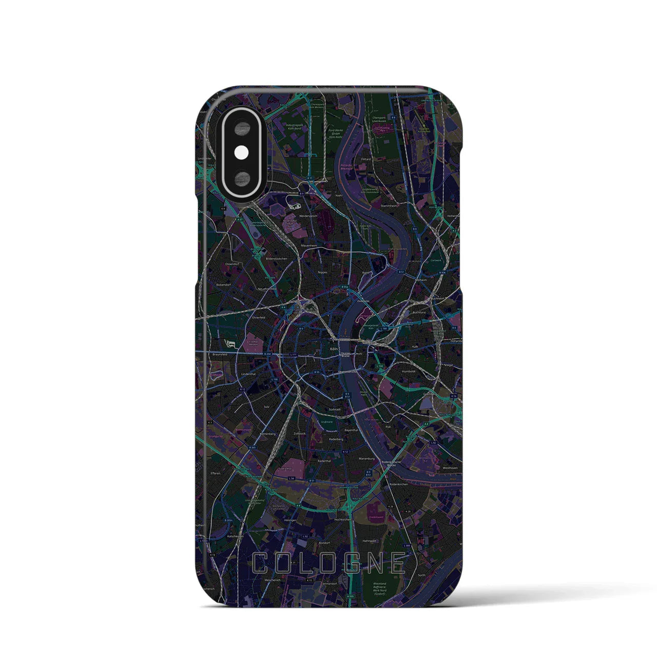 【ケルン(ドイツ)】地図柄iPhoneケース(バックカバータイプ)