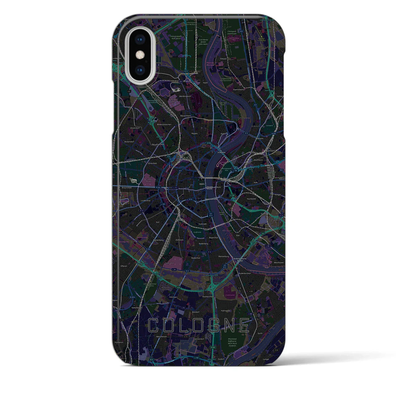 【ケルン(ドイツ)】地図柄iPhoneケース(バックカバータイプ)