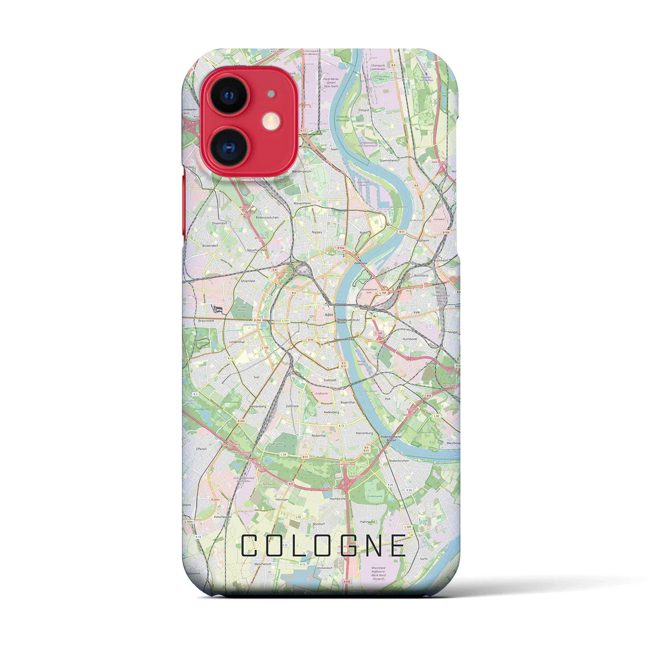 【ケルン(ドイツ)】地図柄iPhoneケース(バックカバータイプ)