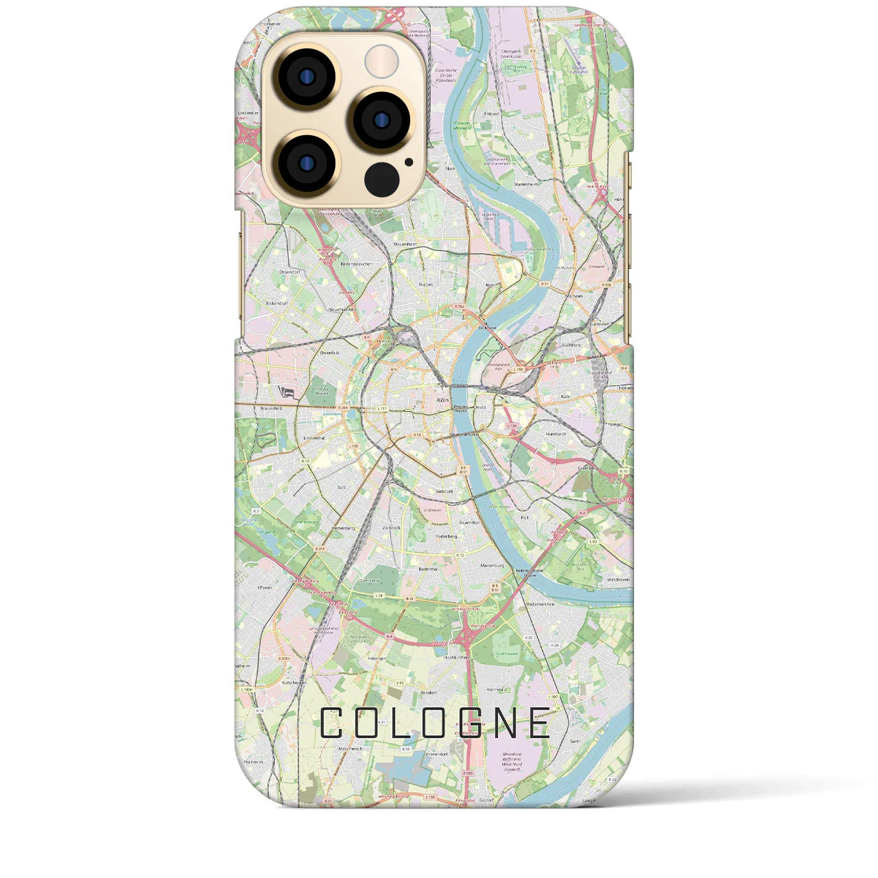 【ケルン(ドイツ)】地図柄iPhoneケース(バックカバータイプ)